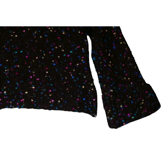 Maeve Anthropologie Sweater Womens XS Black Confetti Chunky Bell Sleeve Oversize - Picture 5 of 13